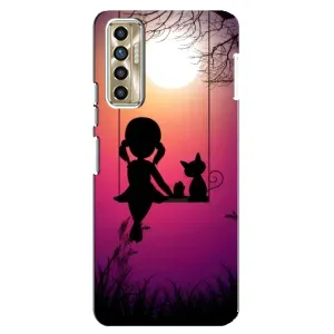 Дівчачий Чохол для TECNO Camon 17P (CG7n) (На гойдалці)