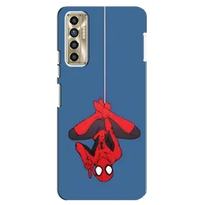 Чехол Супергерой Человека Паука на TECNO Camon 17P (CG7n) (На паутине)