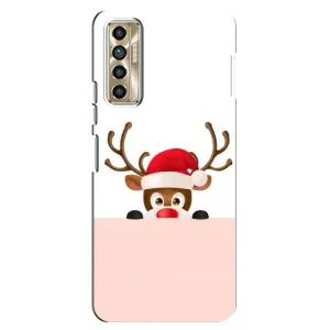 Чехол Санта Клаус для TECNO Camon 17P (CG7n) (Олененок)