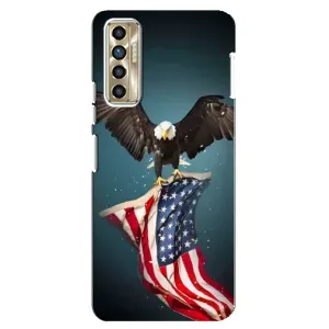 Чехол Флаг USA для TECNO Camon 17P (CG7n) (Орел и флаг)