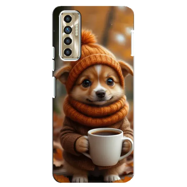 Чехол с рисунком «Собачка с кофе» для TECNO Camon 17P (CG7n) Чехол с рисунком «Собачка с кофе» для TECNO Camon 17P (CG7n)