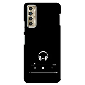 Чехол с картинками на черном фоне для TECNO Camon 17P (CG7n) (Плеер)