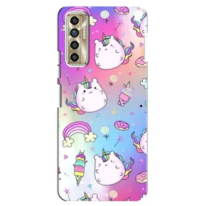 Чехол Unicorn на TECNO Camon 17P (CG7n) (Радуга и Единорог)