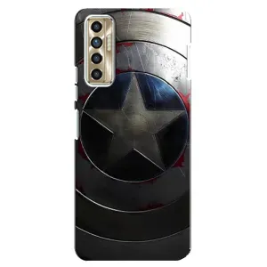 Чехол с Щитом Капитана Америки на TECNO Camon 17P (CG7n) (Ретро Щит Капитана)