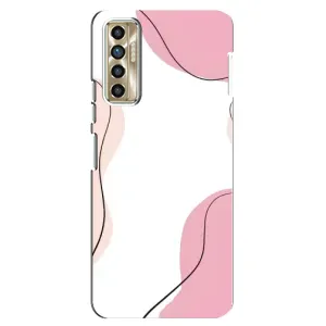 Чохол квітковий дизайн для TECNO Camon 17P (CG7n) (Рожевий фон)