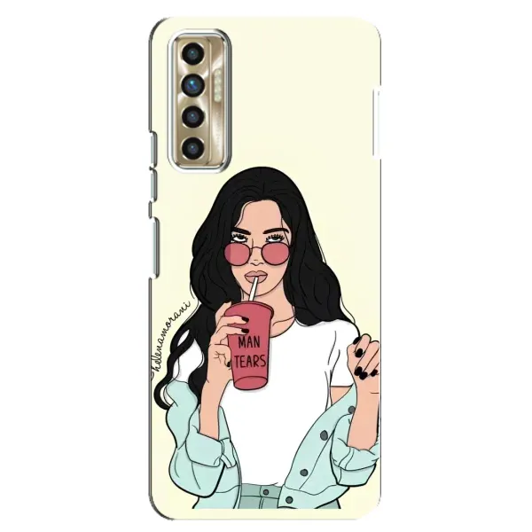 Чехол с рисунком «С напитком» для TECNO Camon 17P (CG7n) Чехол с рисунком «С напитком» для TECNO Camon 17P (CG7n)