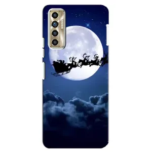 Чехол Санта Клаус для TECNO Camon 17P (CG7n) (Санта - луна)