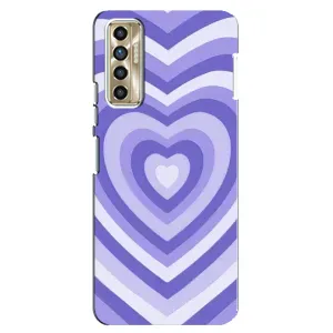 Чехлы с тематикой "Маленькие Сердечки" на TECNO Camon 17P (CG7n) (Сердце фиолет)