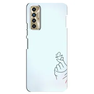 Чехлы (Знак сердечка) на TECNO Camon 17P (CG7n) (Сердце на голубом)