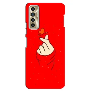 Чехлы (Знак сердечка) на TECNO Camon 17P (CG7n) (Сердце на красном)