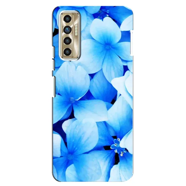 Чехол с рисунком «Синие цветы» для TECNO Camon 17P (CG7n) Чехол с рисунком «Синие цветы» для TECNO Camon 17P (CG7n)