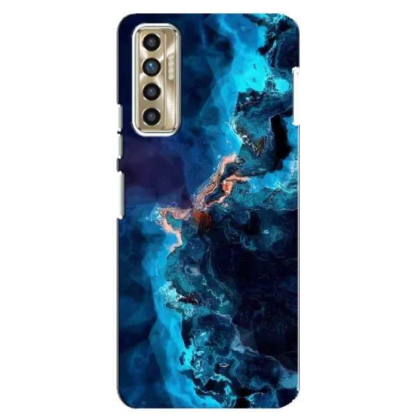 Чехол с рисунком «Синий мрамор» для TECNO Camon 17P (CG7n) Чехол с рисунком «Синий мрамор» для TECNO Camon 17P (CG7n)