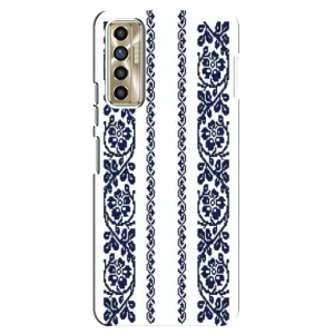 Силіконовый Чохол на TECNO Camon 17P (CG7n) з картинкой Вишиванки (Синя вишиванка)