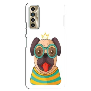 Бампер для TECNO Camon 17P (CG7n) с картинкой "Песики" (Собака Король)