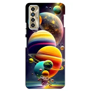 Чохол (ТПУ) з планетами на TECNO Camon 17P (CG7n) (Сонячна система)