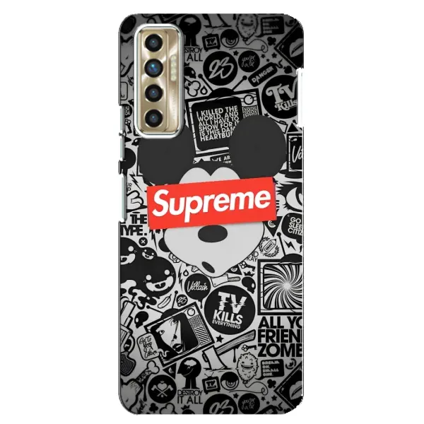 Чехол с рисунком «Supreme Маус» для TECNO Camon 17P (CG7n) Чехол с рисунком «Supreme Маус» для TECNO Camon 17P (CG7n)