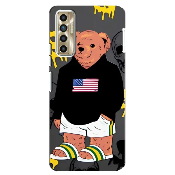 Чехол с рисунком «Teddy USA» для TECNO Camon 17P (CG7n) Чехол с рисунком «Teddy USA» для TECNO Camon 17P (CG7n)