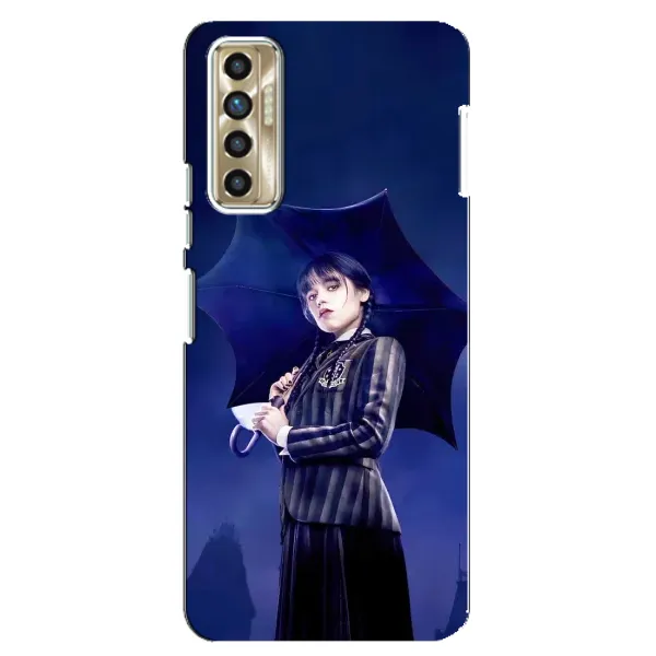 Чехол с рисунком «Уэнсдей с зонтом» для TECNO Camon 17P (CG7n) Чехол с рисунком «Уэнсдей с зонтом» для TECNO Camon 17P (CG7n)