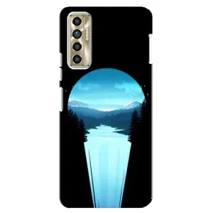 Літній Чохол на TECNO Camon 17P (CG7n) (Синій Водоспад)