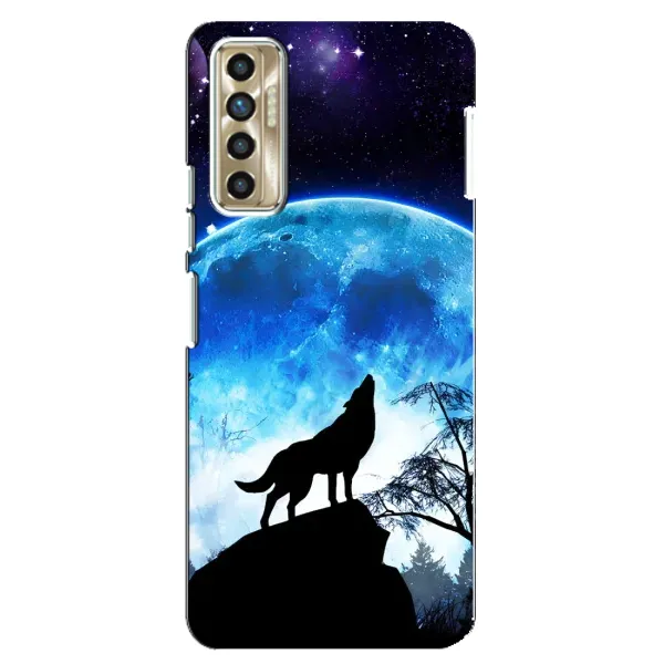 Чехол с рисунком «Воет на луну» для TECNO Camon 17P (CG7n) Чехол с рисунком «Воет на луну» для TECNO Camon 17P (CG7n)