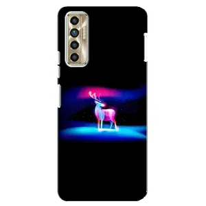 Силіконовий бампер з картинкою звірів для TECNO Camon 17P (CG7n) (Яскравий олень)