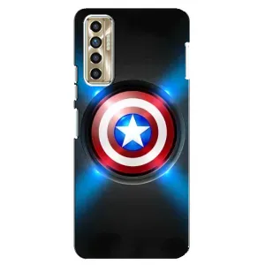 Чехол с Щитом Капитана Америки на TECNO Camon 17P (CG7n) (Яркий Щит Капитана)
