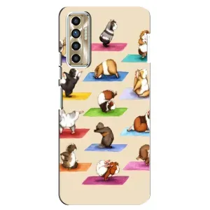 Чехол с Прикольным принтом на TECNO Camon 17P (CG7n) (Ёга свинок)