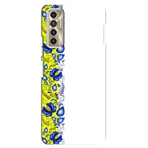 Силіконовый Чохол на TECNO Camon 17P (CG7n) з картинкой Вишиванки (Жовто-біла вишиванка)