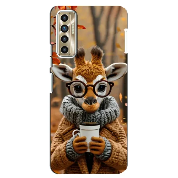 Чехол с рисунком «Жираф с кофе» для TECNO Camon 17P (CG7n) Чехол с рисунком «Жираф с кофе» для TECNO Camon 17P (CG7n)
