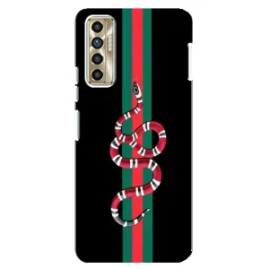 Чехлы Бренд GUCCI для TECNO Camon 17P (CG7n) (Змей Гуччи)