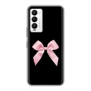 Чехол банты для Tecno Camon 18 / Camon 18P (Бант на черном)