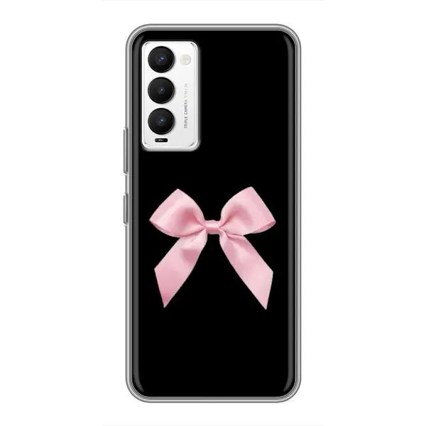 Чехол с рисунком «Бант на черном» для TECNO Camon 18 / Camon 18P Чехол с рисунком «Бант на черном» для TECNO Camon 18 / Camon 18P