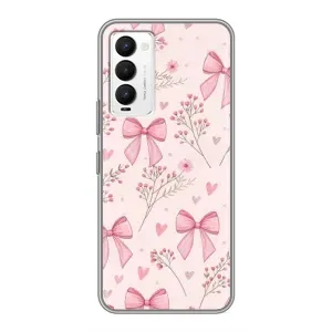 Чехол банты для Tecno Camon 18 / Camon 18P (Банты с цветами)