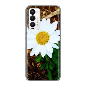 Чохол з ромашками на Tecno Camon 18 / Camon 18P (Біла ромашка)