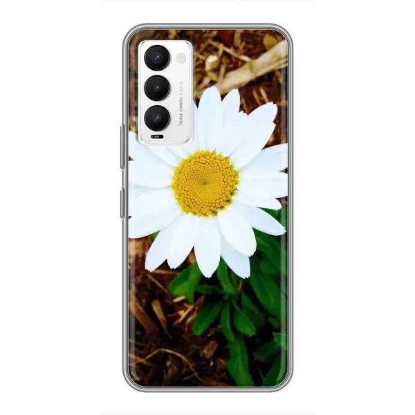 Чехол с рисунком «Белая ромашка» для TECNO Camon 18 / Camon 18P Чехол с рисунком «Белая ромашка» для TECNO Camon 18 / Camon 18P
