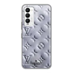 Текстурний Чохол Louis Vuitton для Техно Камон 18 / 18р (Білий ЛВ)