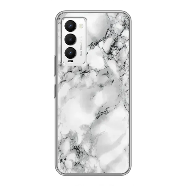 Чехол с рисунком «Белый мрамор» для TECNO Camon 18 / Camon 18P Чехол с рисунком «Белый мрамор» для TECNO Camon 18 / Camon 18P