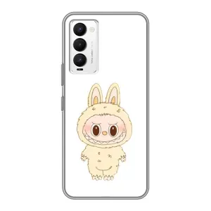 Чехол с принтом Лабубу для Tecno Camon 18 / Camon 18P (Бежевый Лабубу)