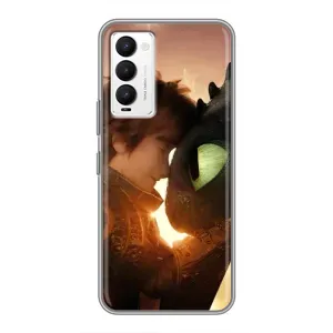 Чехол дракон Беззубик для Tecno Camon 18 / Camon 18P (Беззубик и Иккинг)