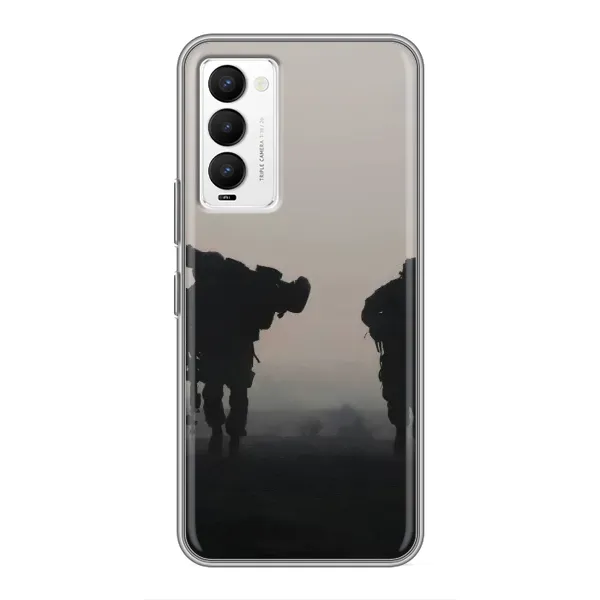 Чехол с рисунком «Бой солдат» для TECNO Camon 18 / Camon 18P