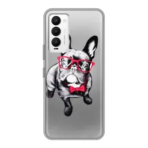 Чохол (ТПУ) Милі песики для Tecno Camon 18 / Camon 18P (Бульдог в окулярах)