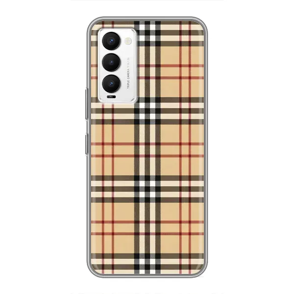 Чехол с рисунком «Burberry стиль» для TECNO Camon 18 / Camon 18P Чехол с рисунком «Burberry стиль» для TECNO Camon 18 / Camon 18P