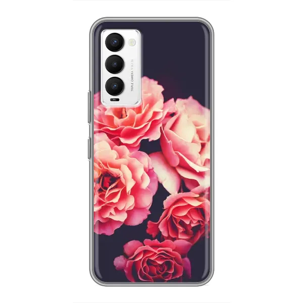 Чехол с рисунком «Бутоны» для TECNO Camon 18 / Camon 18P Чехол с рисунком «Бутоны» для TECNO Camon 18 / Camon 18P