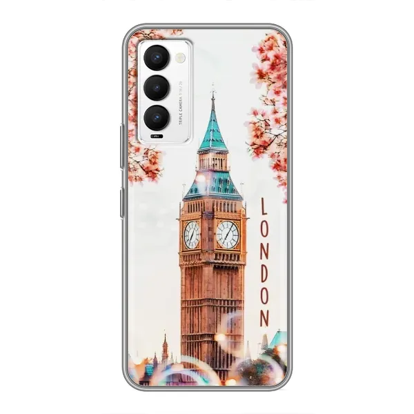 Чехол с рисунком «Часы Лондон» для TECNO Camon 18 / Camon 18P Чехол с рисунком «Часы Лондон» для TECNO Camon 18 / Camon 18P