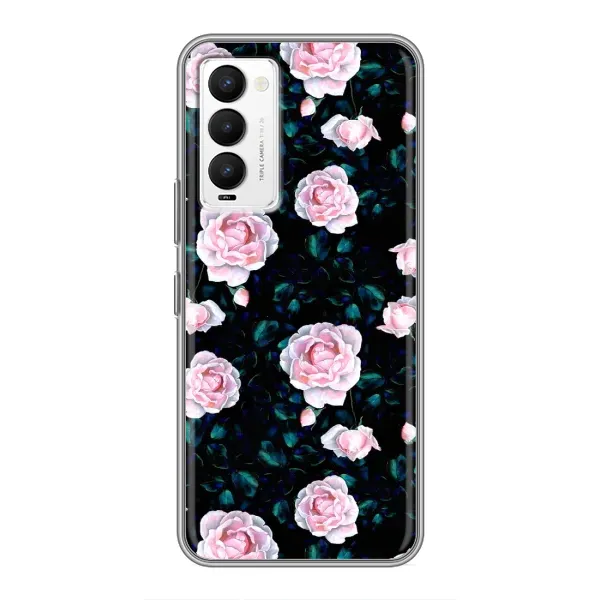 Чехол с рисунком «Чайные розы» для TECNO Camon 18 / Camon 18P Чехол с рисунком «Чайные розы» для TECNO Camon 18 / Camon 18P