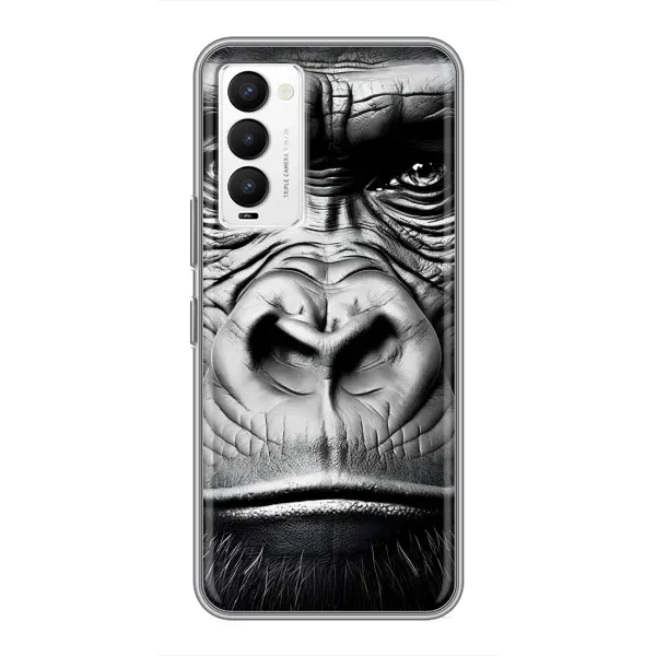 Чехол с рисунком «Черная обезьяна» для TECNO Camon 18 / Camon 18P Чехол с рисунком «Черная обезьяна» для TECNO Camon 18 / Camon 18P