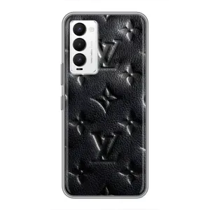Текстурний Чохол Louis Vuitton для Техно Камон 18 / 18р (Чорний ЛВ)