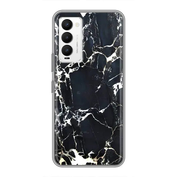 Чехол с рисунком «Чёрный мрамор» для TECNO Camon 18 / Camon 18P Чехол с рисунком «Чёрный мрамор» для TECNO Camon 18 / Camon 18P