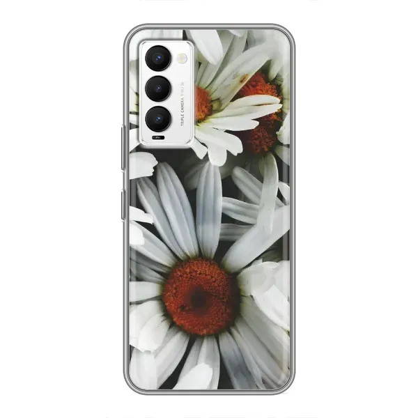 Чехол с рисунком «Цветы Ромашки» для TECNO Camon 18 / Camon 18P Чехол с рисунком «Цветы Ромашки» для TECNO Camon 18 / Camon 18P