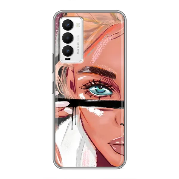 Чехол с рисунком «Девушка и ресницы» для TECNO Camon 18 / Camon 18P Чехол с рисунком «Девушка и ресницы» для TECNO Camon 18 / Camon 18P